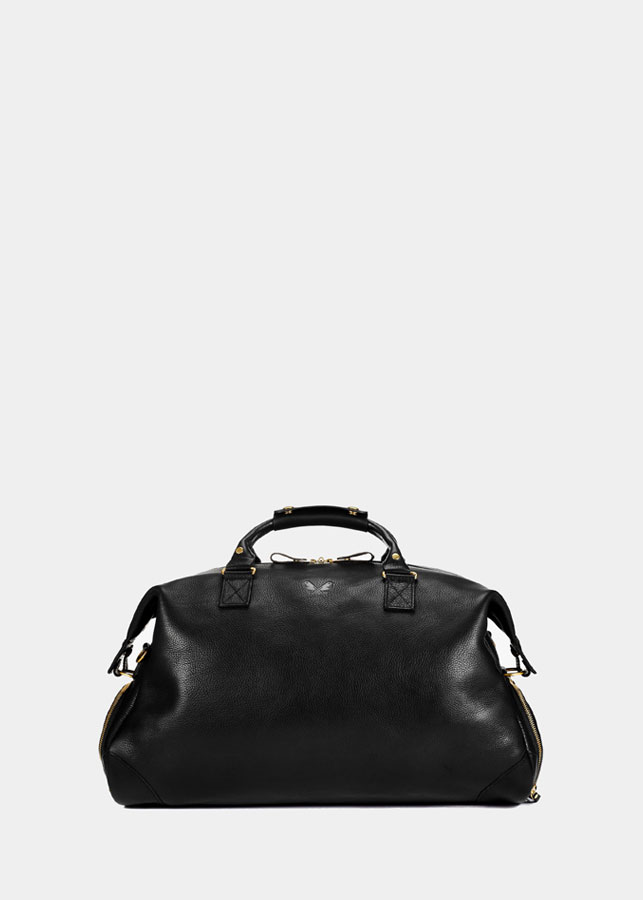 small leather holdall mens